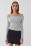 Nora Knit Mini Skirt, BLACK - alternate image 1