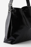 Maeve Large Faux Leather Bag, BLACK - alternate image 2
