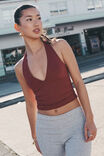 Soft Chelsea Halter Top, DEEP CHERRY - alternate image 1