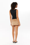 Rylie Micro Skort, TAUPE SUEDETTE - alternate image 3