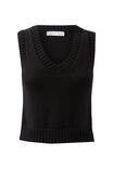 Reece V Neck Knit Vest, BLACK - alternate image 6