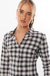 Cindy Check Shirt, NAVY/WHITE CHECK - alternate image 2