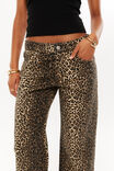 Low Rise Straight Jean, TYRA CHEETAH BROWN - alternate image 5