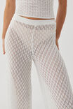 Mischa Crochet Wide Leg Pant, WHITE - alternate image 4