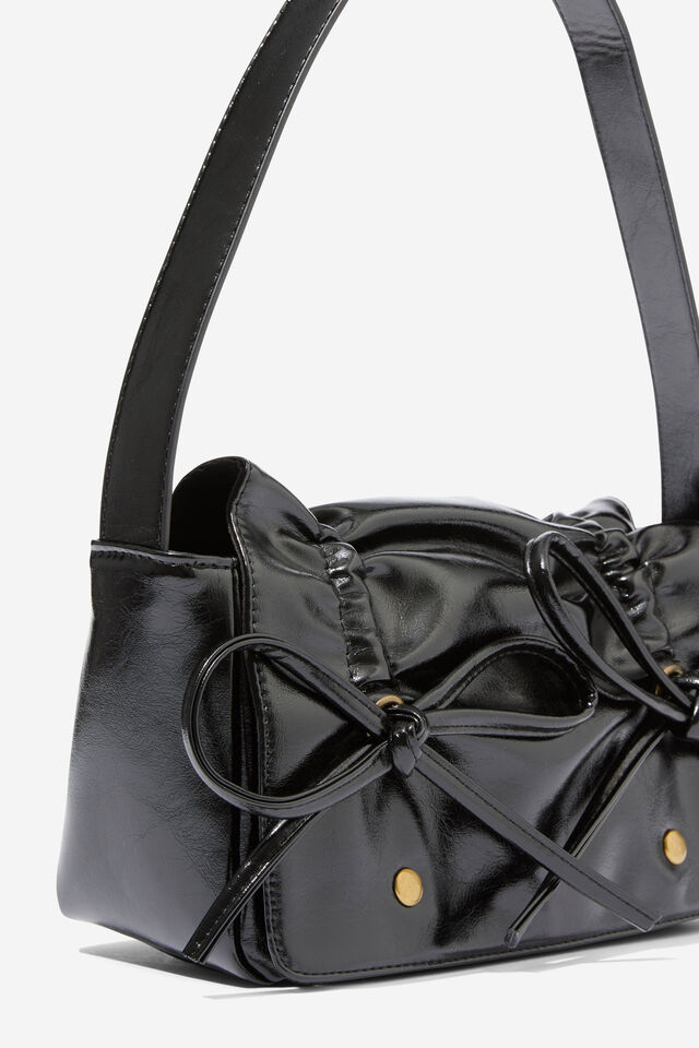 Blaire Bow Bag, BLACK