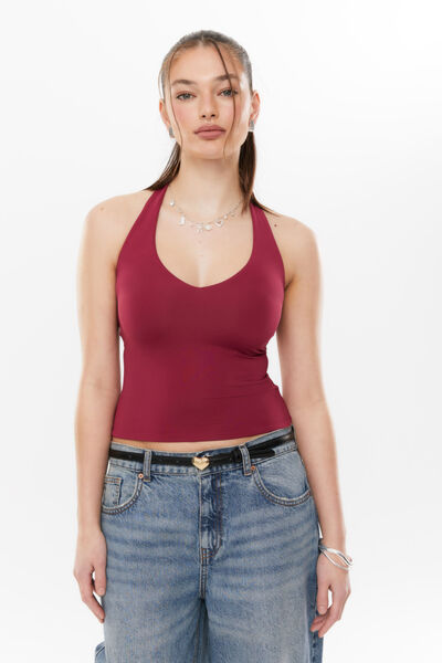 Luxe Halter Top, WILD BERRY