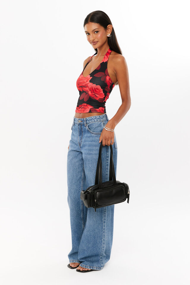 Luxe Halter Top, CANDICE ROSE RED