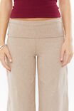 Fold Back Wide Leg Pant, OAT MARLE - alternate image 4