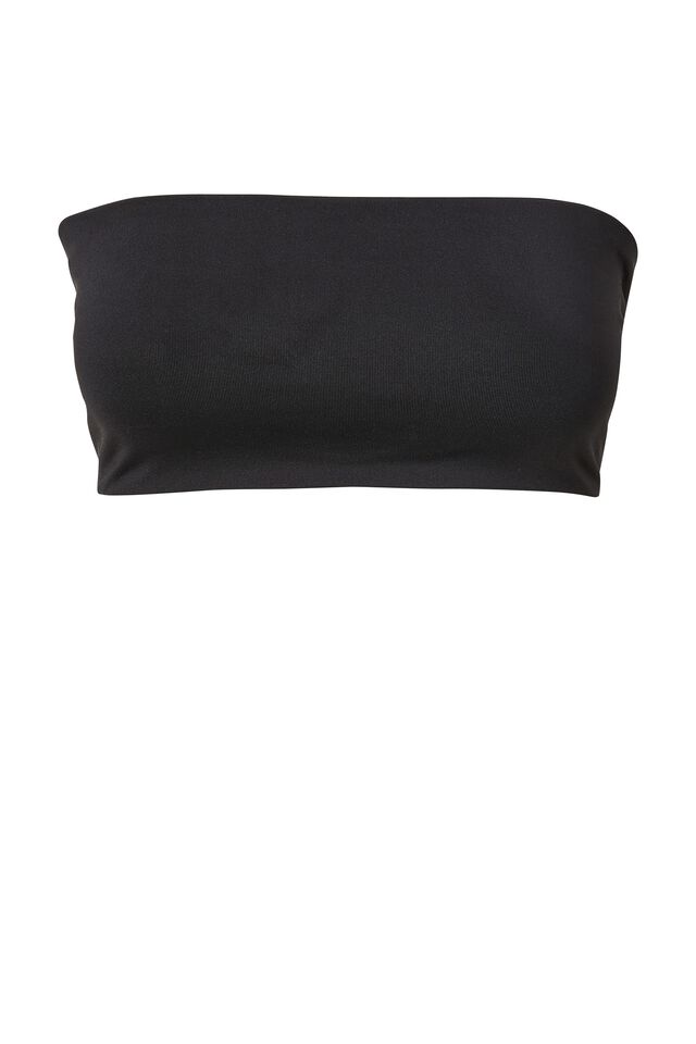 Luxe Cropped Bandeau, BLACK