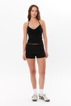 Khloe V Neck Halter Top, BLACK - alternate image 2