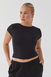 Soft Backless Tee, BLACK - alternate image 2