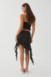 Giselle Asymmetric Mesh Skirt, BLACK - alternate image 4