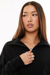 Kelly Quarter Zip Jumper, BLACK - alternate image 2