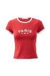Candi Fitted Ringer Tee, LIPSTICK RED/PARIS - alternate image 6