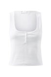 Hailey Henley Tank, WHITE - alternate image 6