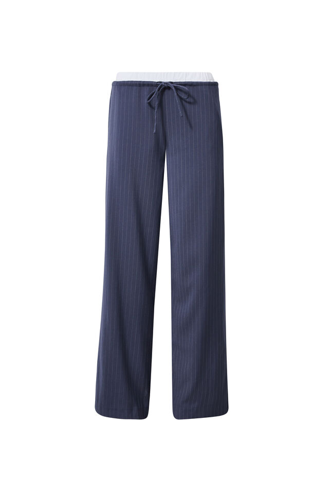 Bailey Layered Tailored Pant, NAVY SMOKE PINSTRIPE