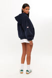 New York Oversized Fleece Hoodie, NIGHT NAVY/NEW YORK - alternate image 2