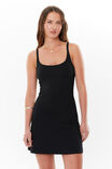 Lulu Super Smooth Scoop Neck Mini Dress, BLACK - alternate image 2