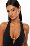 Orla Halter Mini Dress, BLACK - alternate image 5