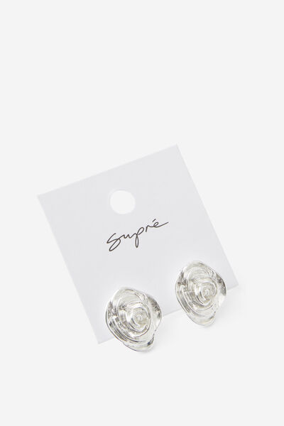 Earring Single Pack, SILVER/ROSE