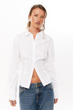 Layla Fitted Shirt, WHITE - alternate image 1