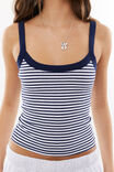 Riri Scoop Neck Tank, VARSITY NAVY STRIPE - alternate image 4