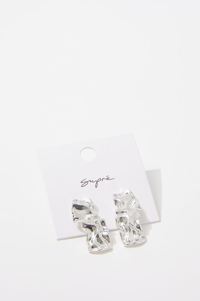 Earring Single Pack, SILVER/ELEMENTAL