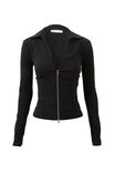 Isabel Zip Through Shirt, BLACK - alternate image 6