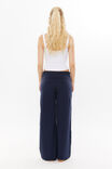 Fold Back Wide Leg Pant, ALL STAR NAVY - alternate image 3