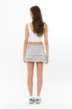 Elena Jersey Frill Mini Skirt, GREY MARLE - alternate image 3