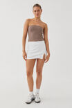 Finley Split Mini Skirt, WHITE - alternate image 3