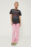 Kylie Printed T Shirt, GRANITE GREY/LCN MT RAMONES OMBRE