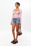 Soft Jolene Long Sleeve Top, ROSETTE PINK - alternate image 5
