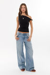 Bree Ruched Twist Top, BLACK - alternate image 2