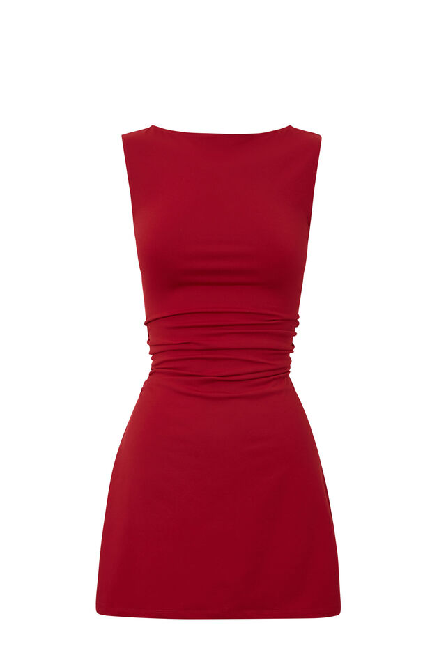 Maya A-Line Mini Dress, BOYSENBERRY