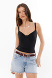 Luxe Twist Front Cami, BLACK - alternate image 1