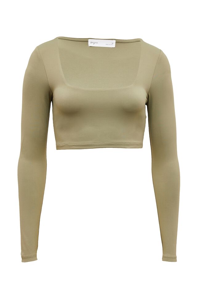 Luxe Square Neck Top, DESERT SAGE