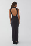 Luxe Open Back Maxi Dress, BLACK - alternate image 5