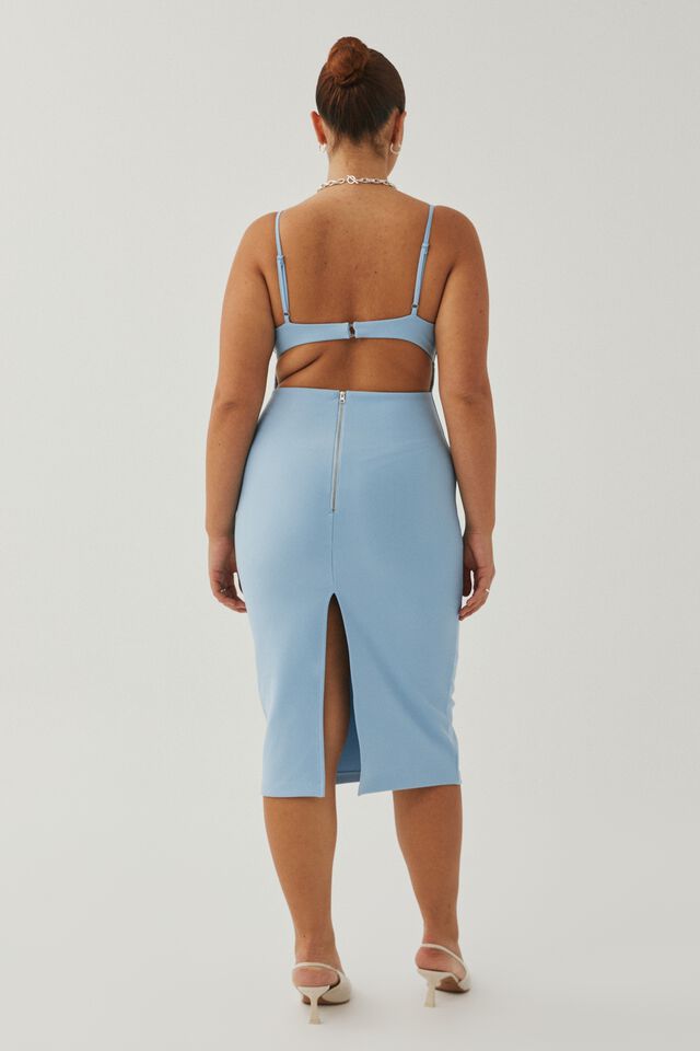 Rebecca Cut Out Midi Dress, OCEAN BLUE
