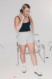 Malia Sweat Short, GREY MARLE - alternate image 1