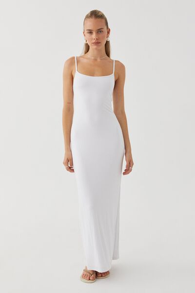 Cassidy Sleeveless Dress, WHITE