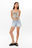 Soft Cowl Neck Halter Top, CARMEL LEOPARD BEIGE - alternate image 2