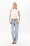 Super Smooth Ruched Tank, SUMMER WHITE - alternate image 2