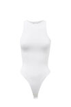Luxe Sleeveless Bodysuit, WHITE - alternate image 7
