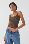 Kiki Scoop Neck Tank, NINA LEOPARD BROWN - alternate image 1