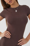 Soft Short Sleeve Maxi Dress, ESPRESSO BROWN - alternate image 4