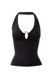 Soft Andi Halter Top, BLACK - alternate image 6