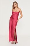 Caitlyn Cowl Neck Formal Dress, WILD PINK