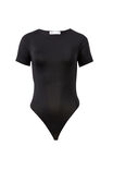 Luxe Short Sleeve Bodysuit, BLACK - alternate image 7