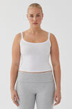 Kiki Scoop Neck Tank, WHITE - alternate image 1